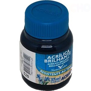TINTA ACRILICA BRILHANTE 37ML PRETO ACRILEX
