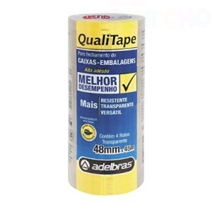FITA ADESIVA 48MM X 45M PCT/4 ROLOS ADELBRAS