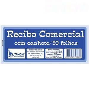 RECIDO COMERCIAL COM CANHOTO TAMOIO