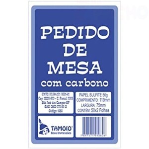 PEDIDO DE MESA COM CARBONO TAMOIO