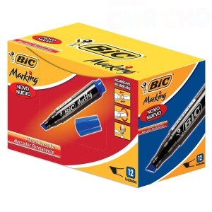 MARCADOR PERMANENTE AZUL CX/12