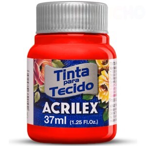 TINTA TECIDO 37ML VERMELHO VIVO