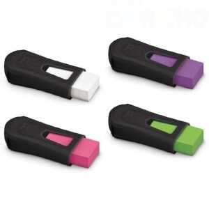 APONTADOR COM BORRACHA NEON FABER CASTELL