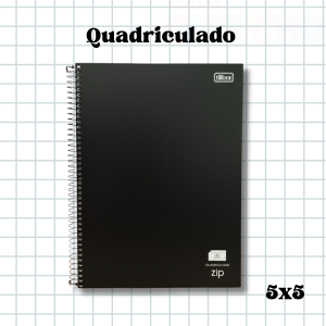 CADERNO UNIV QUAD 0.5 ZIP P 48F 