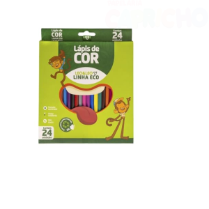 LAPIS 24 CORES RESINA SEXTAVADO ECOLOGICO UND LEOELEO