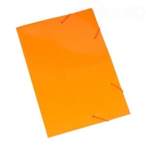 PASTA PAPELÃO COM ELASTICO LARANJA