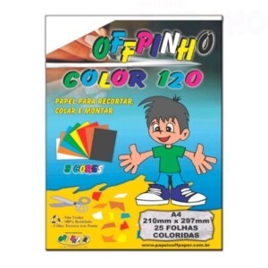 PAPEL COLOR OFFINHO 120 25 FOLHAS OFF PAPER