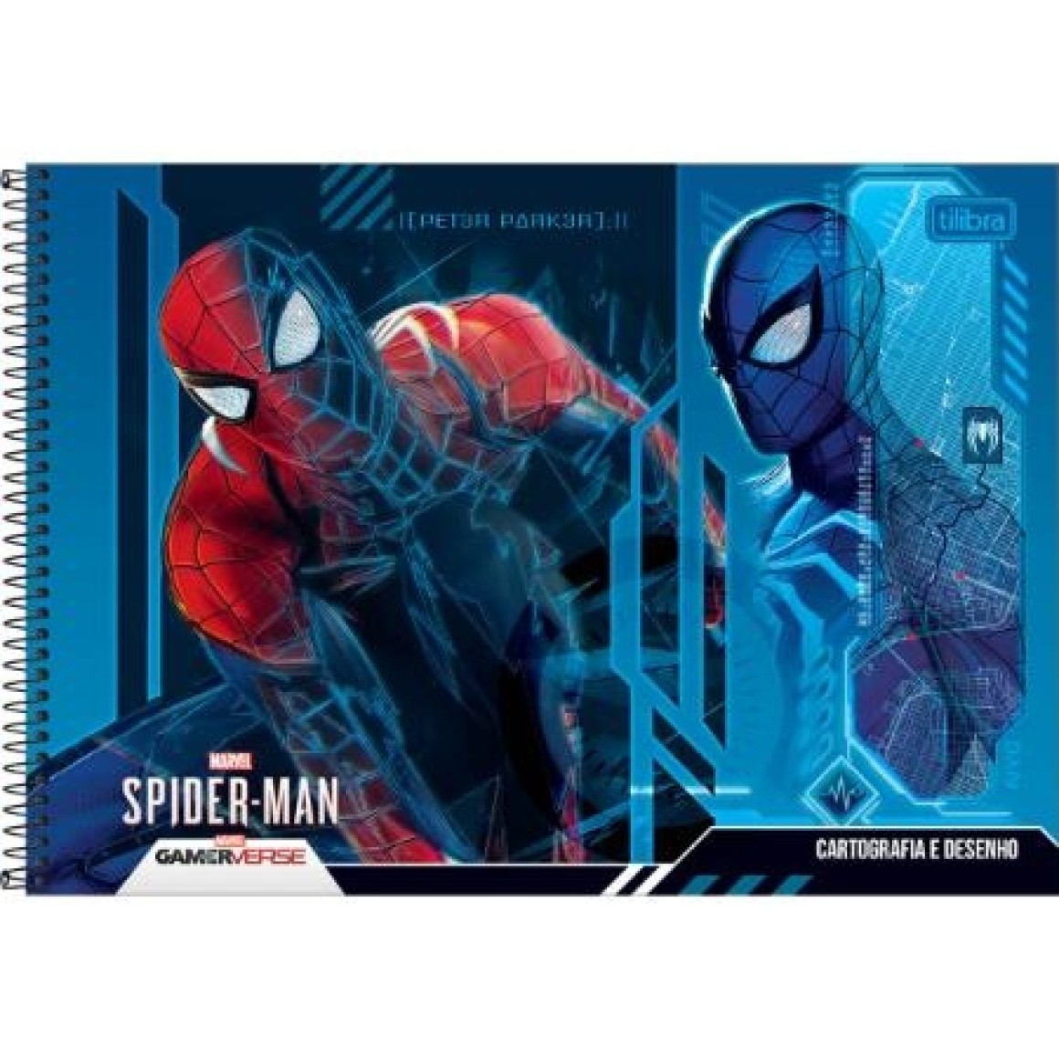 Caderno de Desenho e Cartografia homem Aranha Espiral Capa Dura Spider-Man  80 Folhas