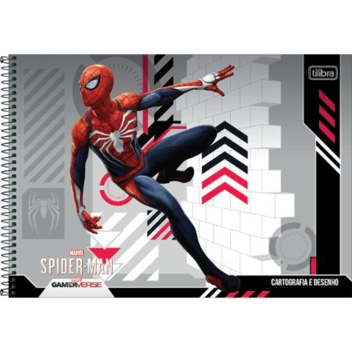 Caderno Espiral Cartografia e Desenho Capa Dura 80 Fls Spider-Man Game  Tilibra na Papelaria Art Nova